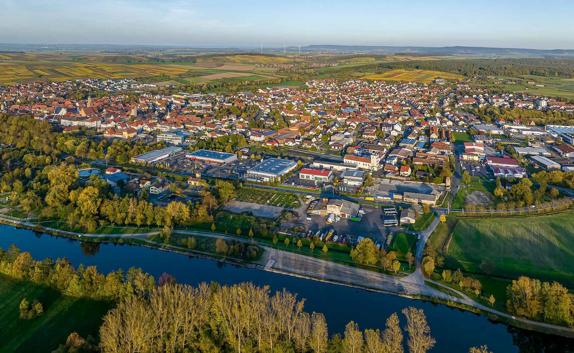 Blick auf die Altstadt von Volkach
